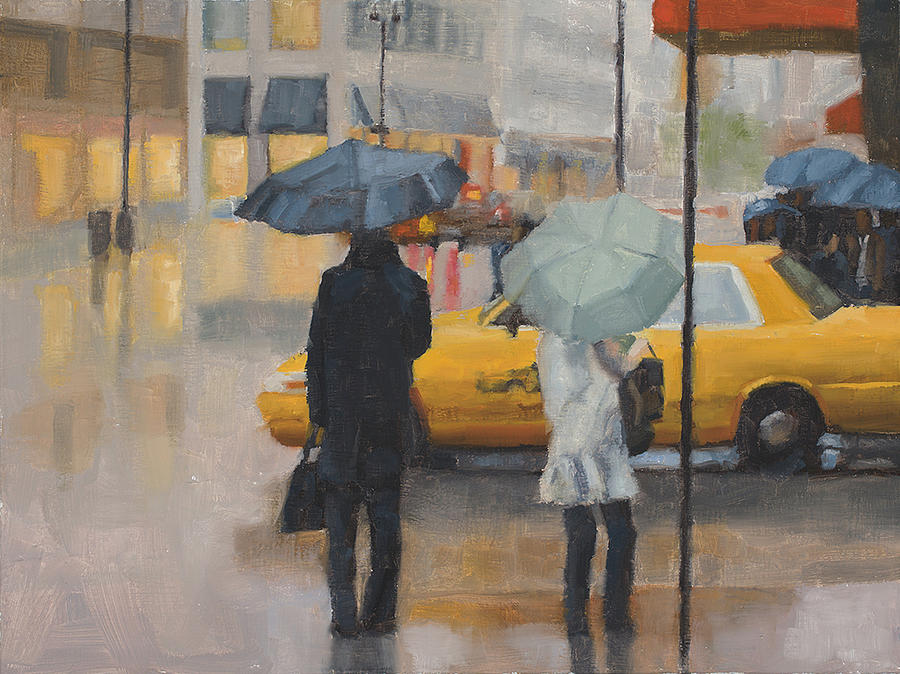 Umbrella Painting - Two curbside by Tate Hamilton