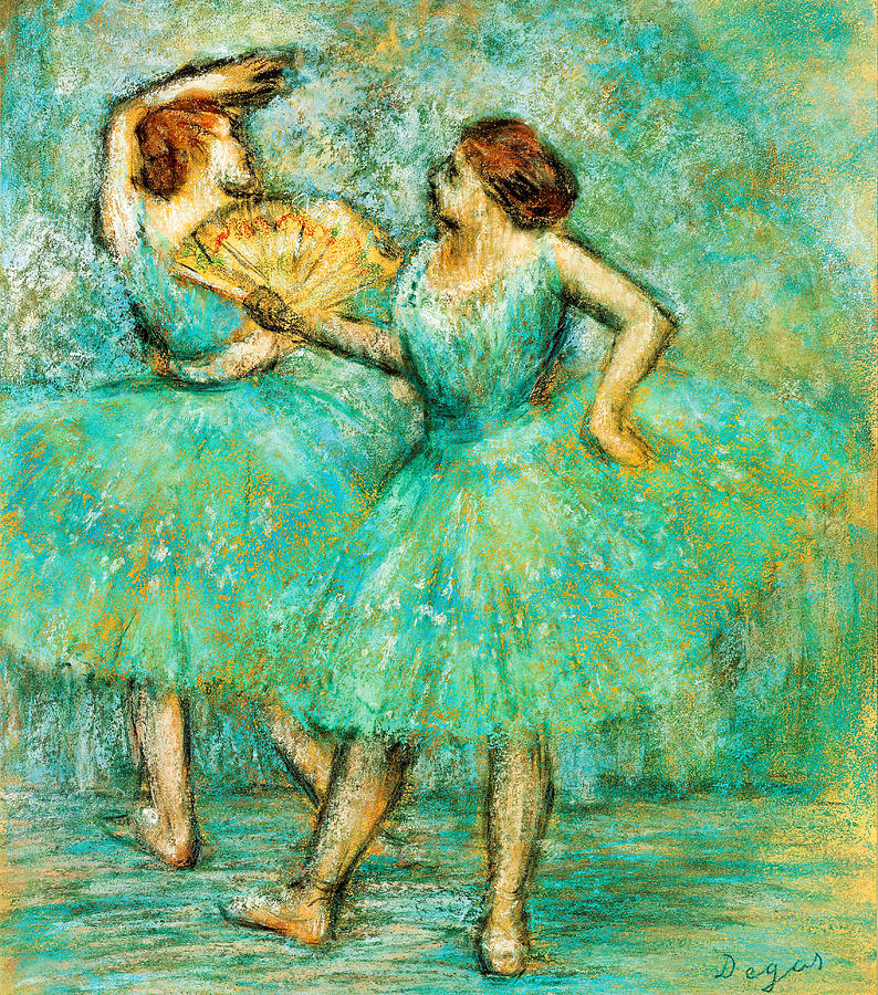 Ballet Pastel - Two Dancers, c. 1905 by Edgar Degas.