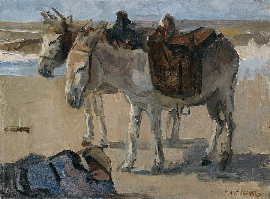Two Donkeys Painting by Isaac Israels Two Donkeys Painting by Isaac Israels