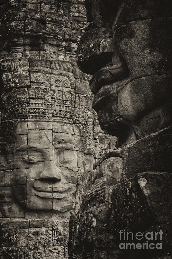 Buddha Photograph - Two Faces by Hitendra SINKAR