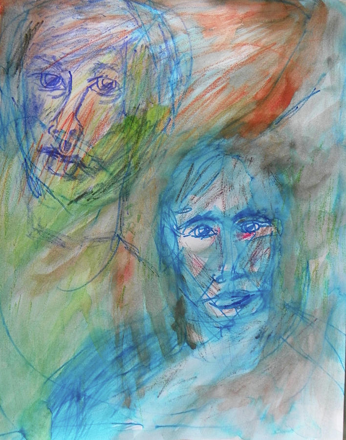 Two Faces Painting by Judith Redman