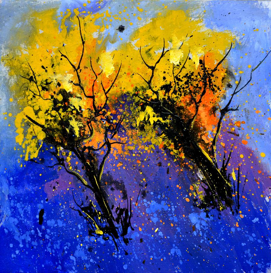 Tree Painting - Two fairy trees by Pol Ledent