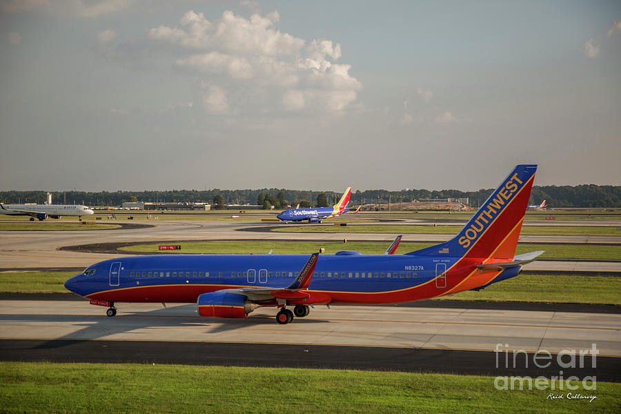 Two For One Southwest Airlines N8327A Hartsfield Jackson Atlanta International Airport Art Photograph by Reid Callaway