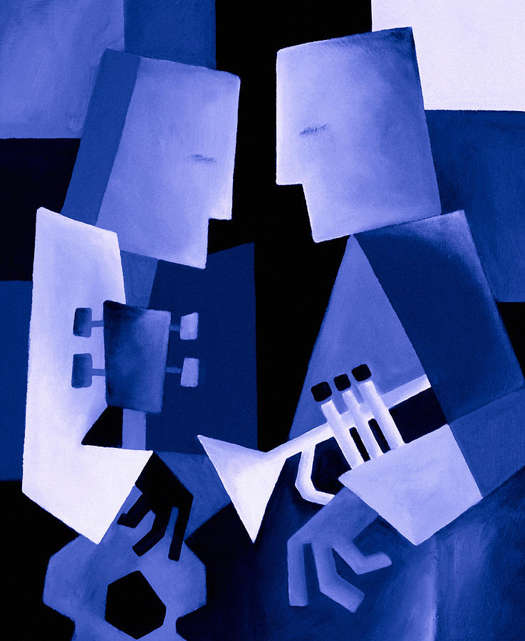 Jazz Painting - Two For The Blues by Thomas Andersen