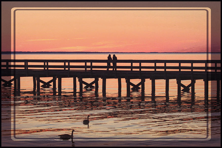 Newport News Photograph - Two Friends at the Pier by Ola Allen