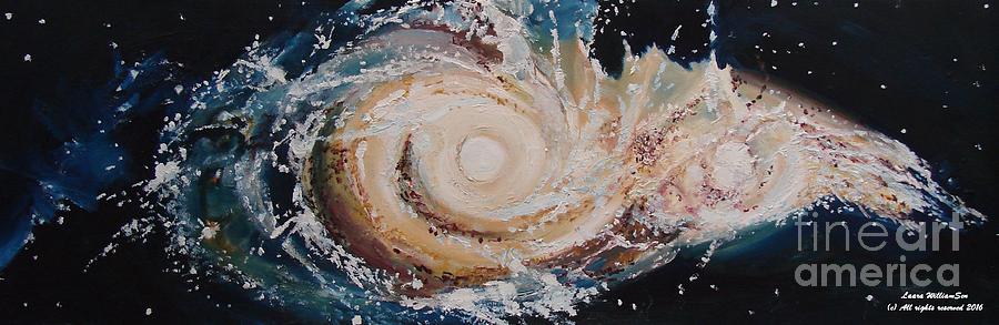 Two Galaxies Colliding Painting by Laara WilliamSen