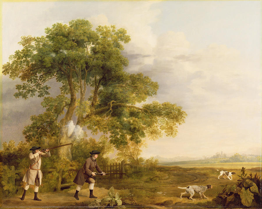Landscape Photograph - Two Gentlemen Shooting  by George Stubbs
