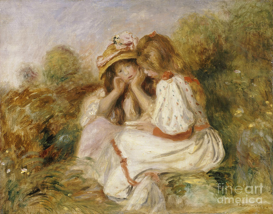 Two Girls by Renoir Painting by Pierre Auguste Renoir