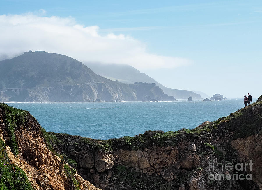 Two Hikers on the Rocky Point Trail, Big Sur, CA #30375 by John Bald Two Hikers on the Rocky Point Trail, Big Sur, CA #30375 by John Bald