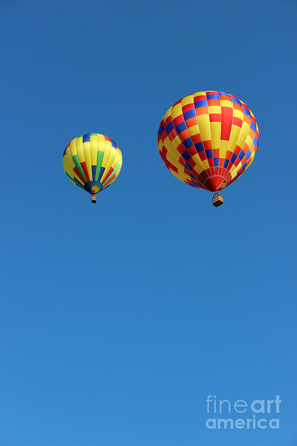 Two Hot Air Balloon Friends Photograph by Karen Adams