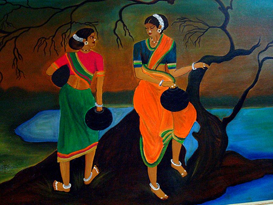 10+ Two Women At Sunset Painting Images