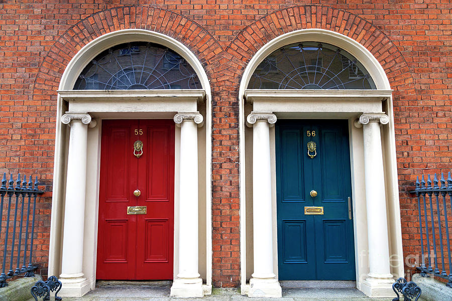 Two Irish Georgian Doors Photograph by John Rizzuto