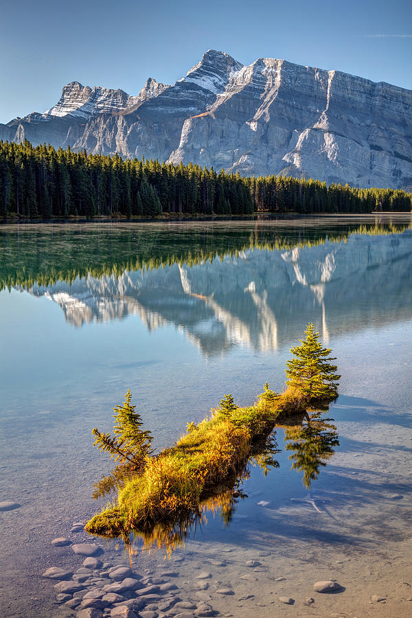 Two Jack Lake Island Photograph by Pierre Leclerc Photography