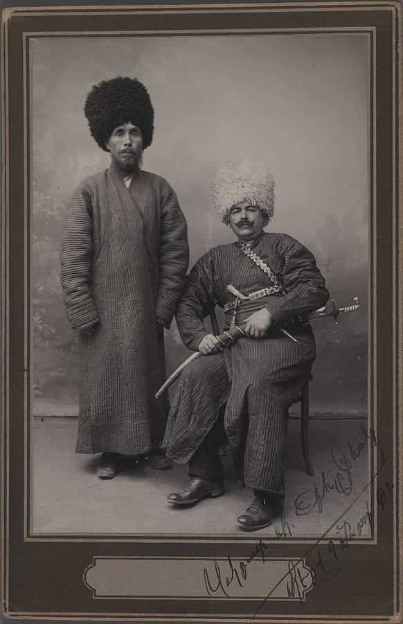 Two Khans in Turkoman Tribal Costume Painting by Eastern Accents
