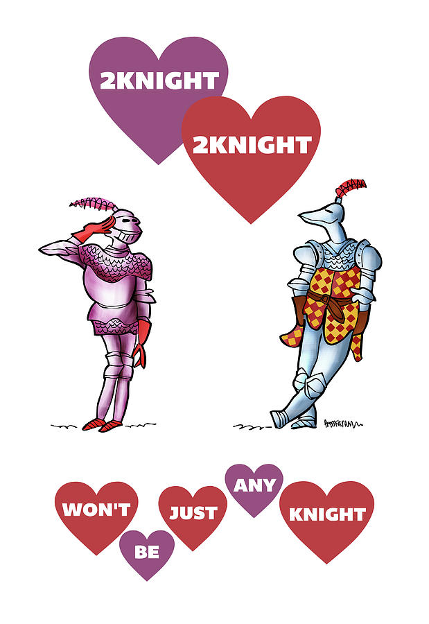 Two Knight Two Knight Digital Art by Mark Armstrong