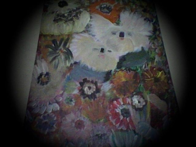 Two Koalas Mother And Baby In Ozzie Garden Painting by Pom Oz Differance Two Koalas Mother And Baby In Ozzie Garden Painting by Pom Oz Differance