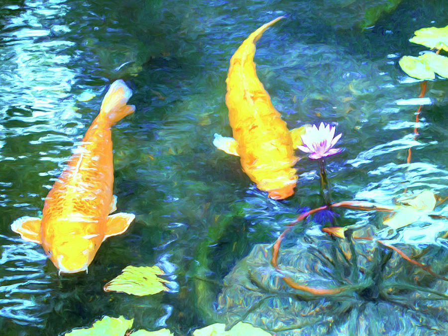 Two Koi Painting by Dominic Piperata