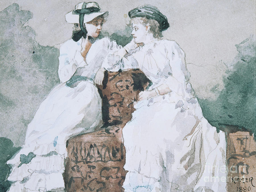 Two Ladies, 1880  Painting by Winslow Homer