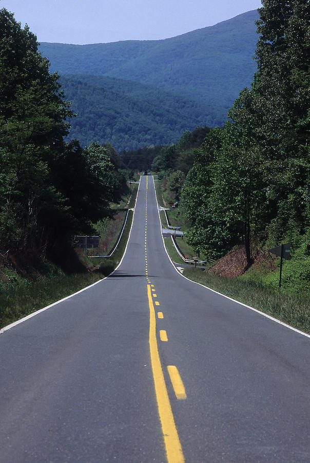 Two Lane Road In Virginia Photograph by Carl Purcell