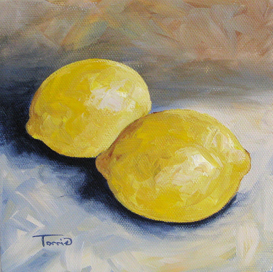 Two Lemons Painting by Torrie Smiley