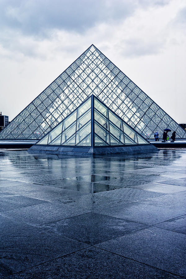 Paris Photograph - Two Louvre Pyramids Paris by Joan Carroll
