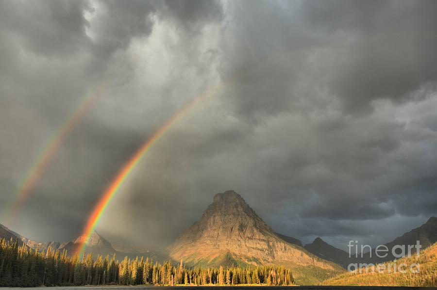 Two Medicine Double Rainbow Photograph by Adam Jewell
