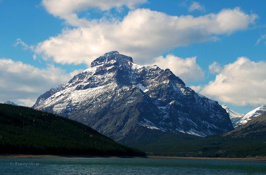 Two Medicine Lake And Rising Wolf Mountain Photograph