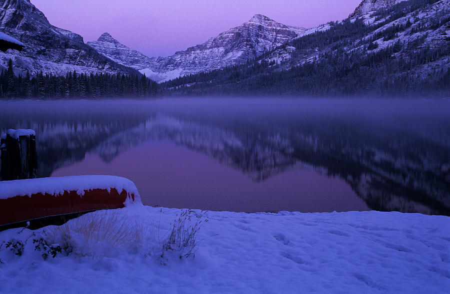 Two Medicine Lake at Dawn Photograph by Peter Skiba