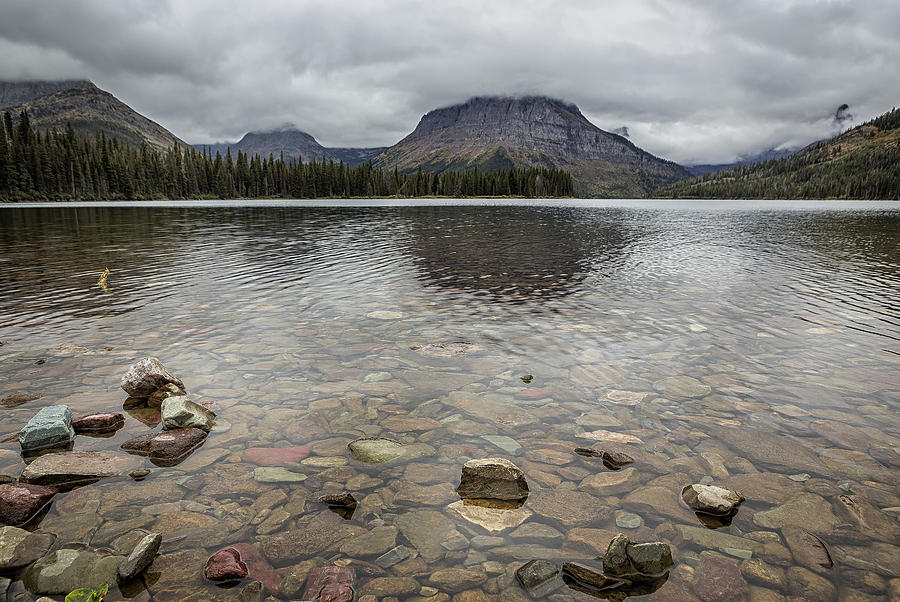 Two Medicine Lake - Glacier NP Photograph by Belinda Greb