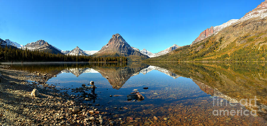 Two Medicine Lake Panorama Photograph by Adam Jewell