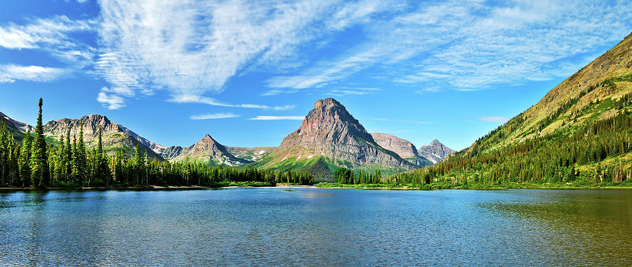 Glacier National Park Photograph - Two Medicine Panorama by Greg Norrell