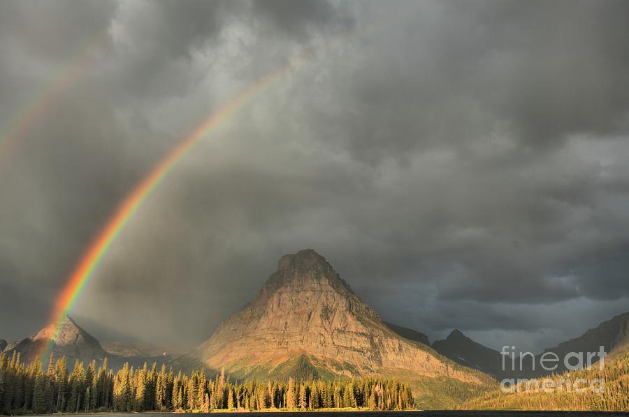 Two Medicine Stormy Rainbow Photograph by Adam Jewell
