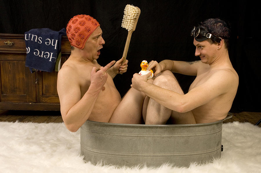 Two Men In Bath Photograph by Christine Von Diepenbroek