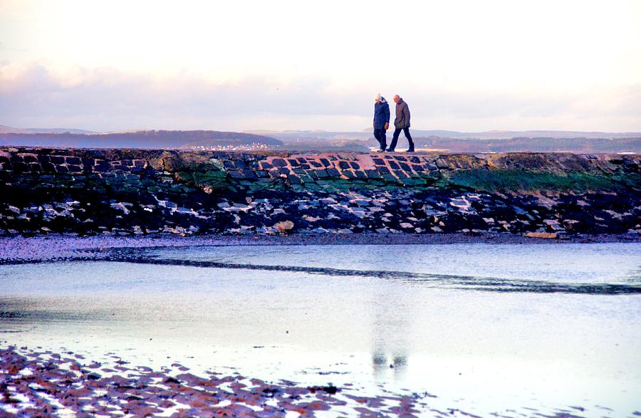 Beach Photograph - Two Men Went For A Walk by Nik Watt