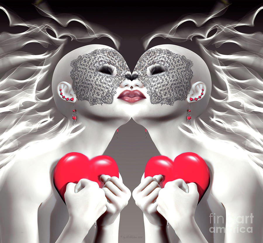 Two Merciful Hearts Digital Art by Barbara Milton