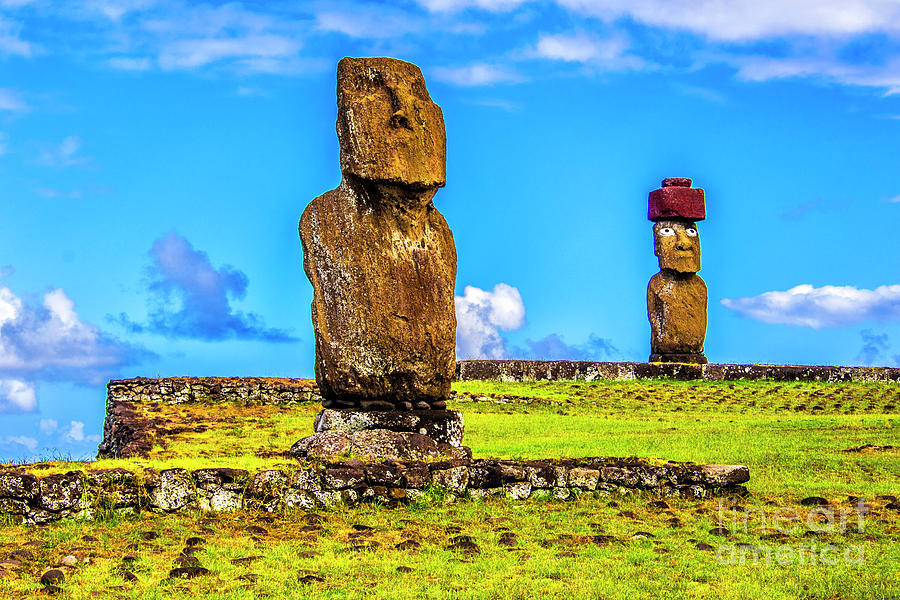 Two Moai of Tahai Photograph by Roberta Bragan Fine Art America