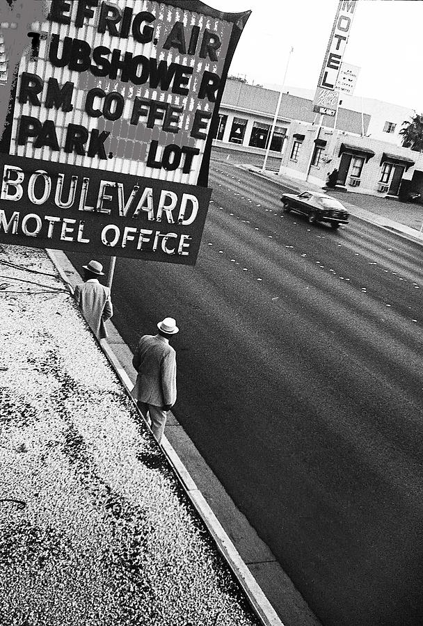 Two motels Las Vegas Nevada 1979-2016 Photograph by David Lee Guss