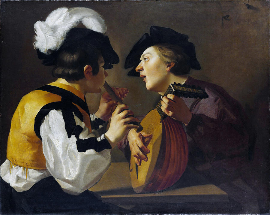 Two Musicians Painting