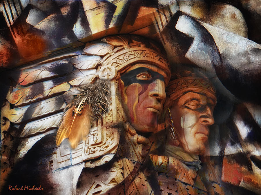 Two Native Americans Photograph by Robert Michaels