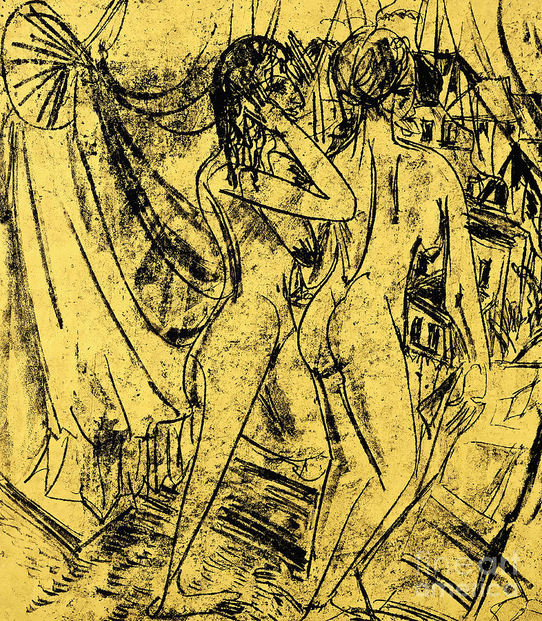 Two Nudes at the Window Painting by Ernst Ludwig Kirchner