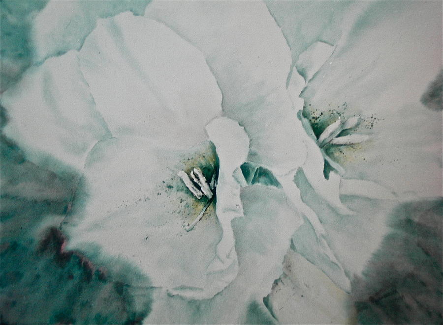 Flower Painting - Two of a Kind by Carolyn Rosenberger