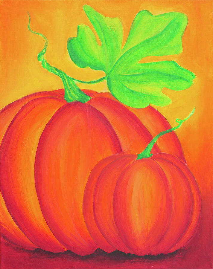 Pumpkin Painting - Two Of A Kind by Iryna Goodall