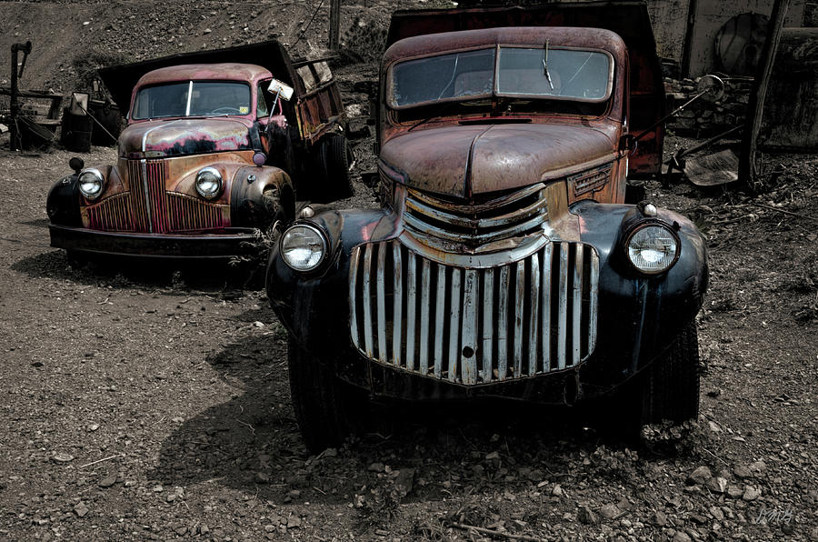 Two Old Trucks Photograph by David Gordon