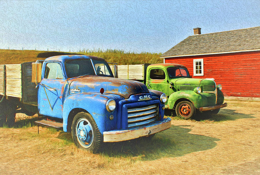 Two Old Trucks  Photograph by Ola Allen