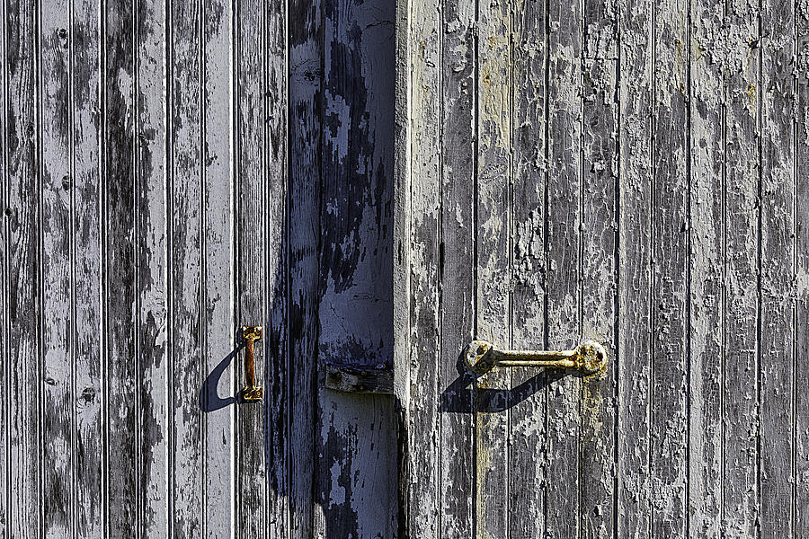 Two Old White Doors Photograph by Garry Gay