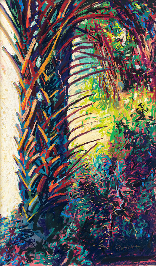 Two Palms Pastel by David Randall