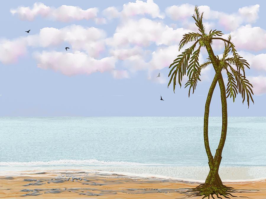Two Palms Digital Art by Tony Rodriguez