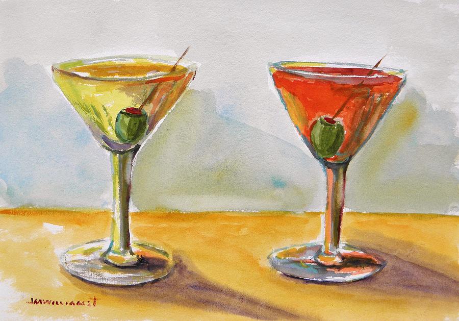 Two Perfect Martinis Painting by John Williams