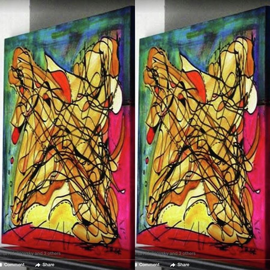 Abstract Photograph - Two Photos Of The Same. Drawn Painting by Regia Marinho