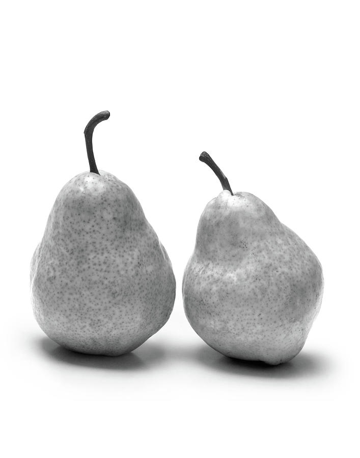 Black And White Photograph - Two Plump Pears by Kathi Mirto